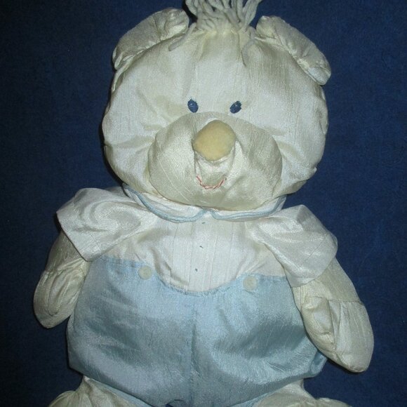 Vintage 1986 Fisher Price Puffalump Bear Cub Blue Romper - Picture 1 of 2